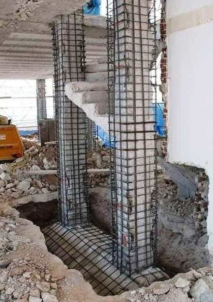 Concrete Jacketing — tulangan kolom (rebar cage)
