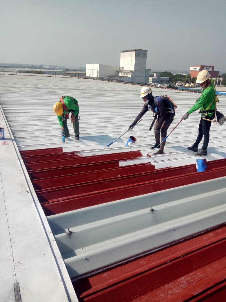 Protective Coating — dokumentasi aplikasi di lapangan (slide p-32)