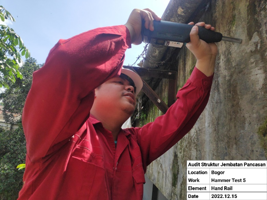Hammer test untuk homogenitas mutu permukaan beton